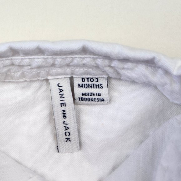 Janie and Jack Baby Train Icon Oxford Bodysuit sz 0-3 months - Picture 6 of 11